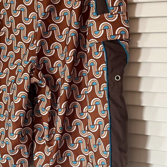 Original Penguin swim trunks board shorts brown pattern geometric men 30 - Picture 4 of 8